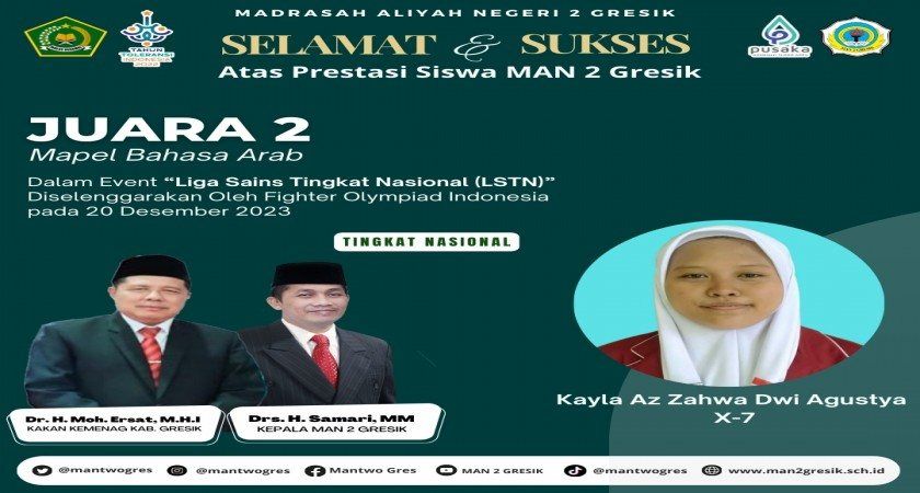 Prestasi Luar Biasa Kayla Az Zahwa Dwi Agustya di Liga Sains Tingkat Nasional
