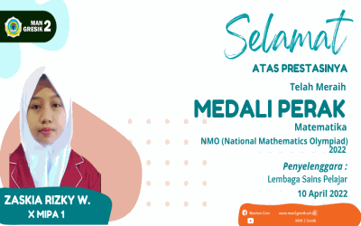 SISWI MAN 2 GRESIK RAIH MEDALI PERAK OLIMPIADE MATEMATIKA NASIONAL