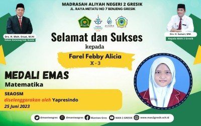 Farel Febby Alicia dari MAN 2 Gresik Berjaya dengan Medali Emas di SEAOSM