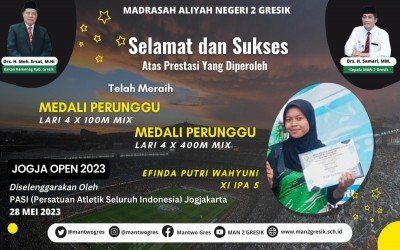 EFINDA RAIH DUA MEDALI PERUNGGU PADA JOGJA OPEN 2023 DI YOGYAKARTA