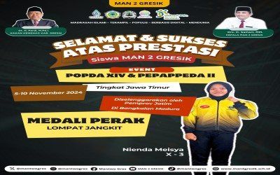 Nienda Meisya Siswa MAN 2 Gresik Raih Medali Perak di Ajang POPDA XIV dan PEPAPPEDA II Jawa Timur 2024