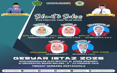 Siswa MAN 2 Gresik Raih Prestasi di Gebyar ISTAZ (GETAZ) 2025